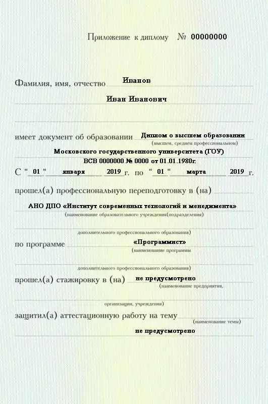 Диплом о профессиональной переподготовке Диплом о профессиональной переподготовке